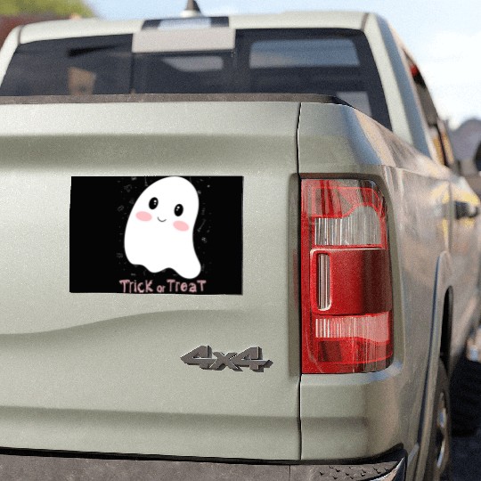 Boo Cute Ghost Halloween design trick or treat Car Magnets