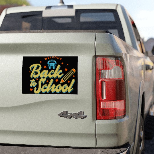 Welcome Back To School School Bus Driver Car Magnets