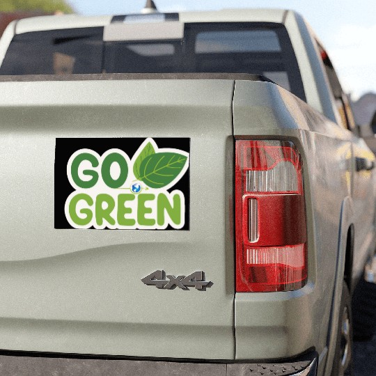 Go Green Earth Day design . Car Magnets