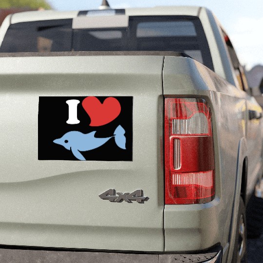 I love dolphins 1 Car Magnets