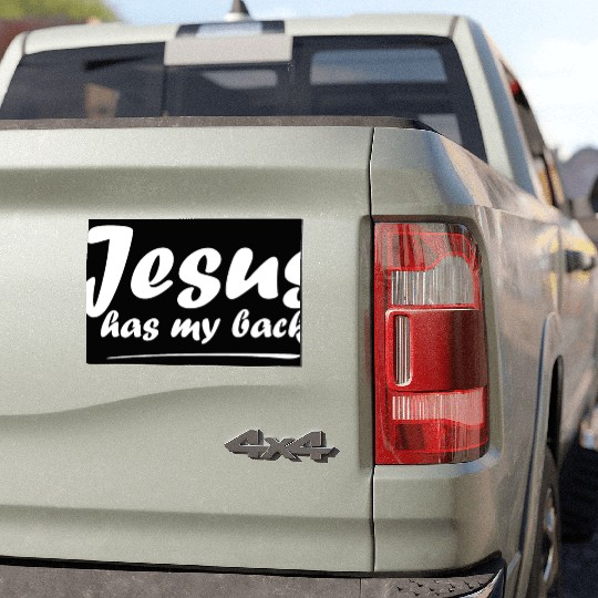 Jesus Has My Back Car Magnets