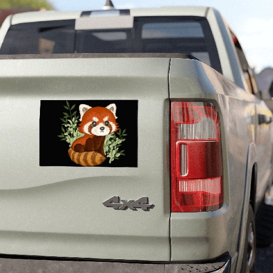 Red Panda In Nature Car Magnets