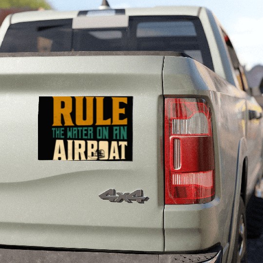 Rule The Water On An Airboat Propeller Swamp Hydro Car Magnets