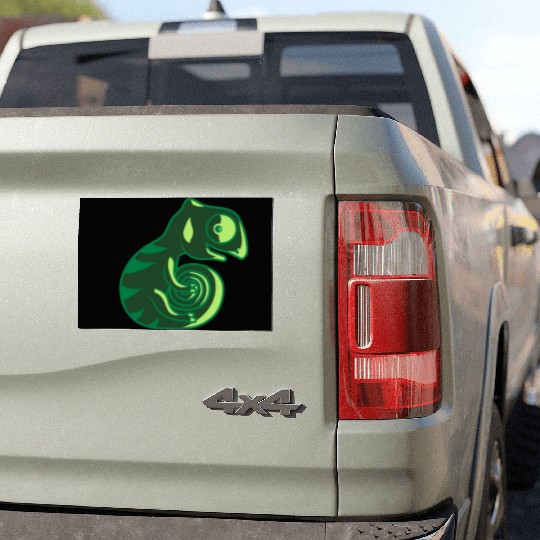 chameleon lizard bunny sweet Car Magnets