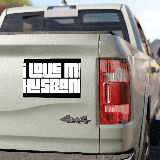 I Love My Husband Car Magnets