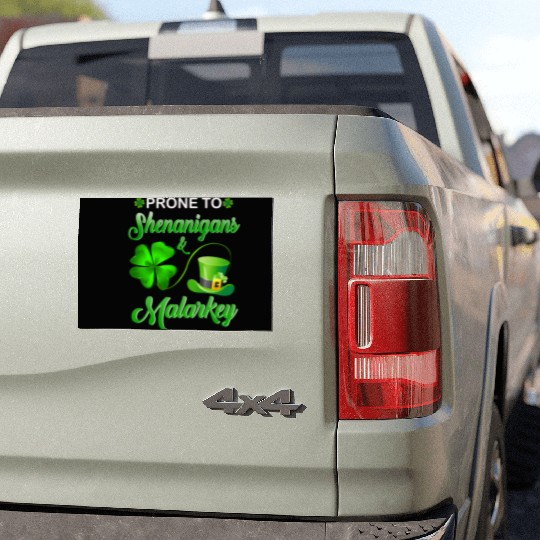 Prone To Shenanigans And Malarkey St Patrick'S Day Car Magnets