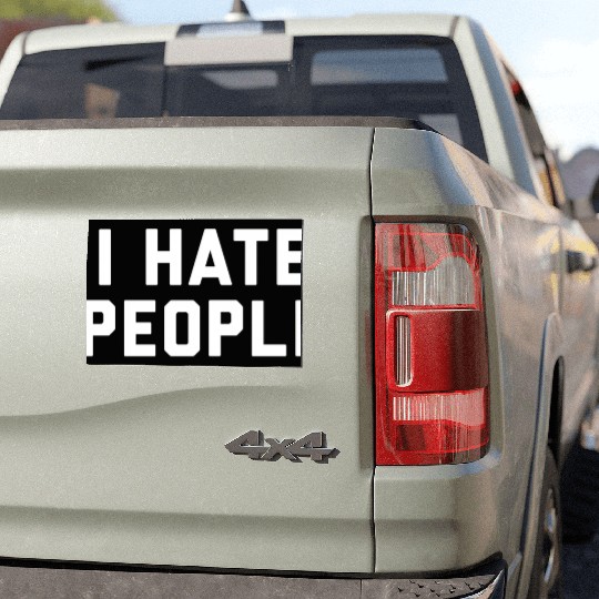 I Hate People Car Magnets