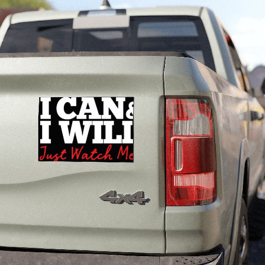 Positive Affirmation I Can I Will Just Watch Me Car Magnets