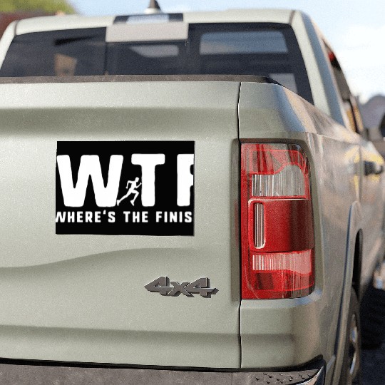 Wtf Where'S The Finish Running Car Magnets