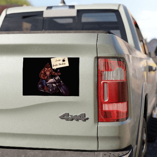 zombie Raider Monkey Car Magnets