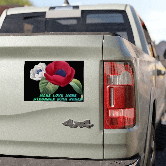 Embracing Romance with the Rose Car Magnets