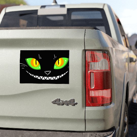 Creepy Cat Face Car Magnets
