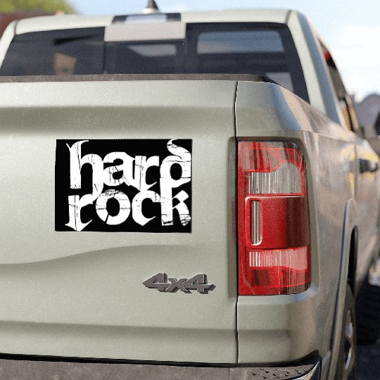 hard rock typography Car Magnets