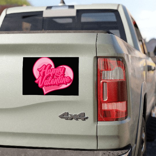 Happy Valentine typography Car Magnets