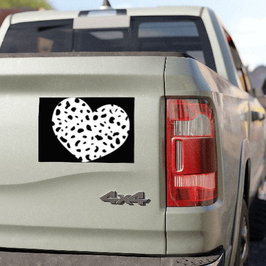 Spotted Heart Dalmatian Car Magnets