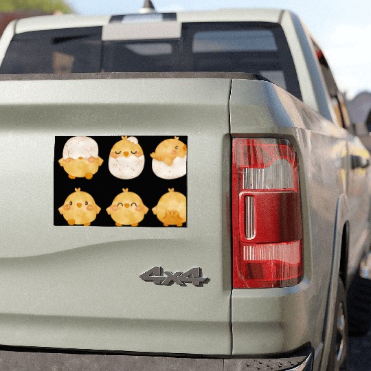 Baby Chic Ching From Eggs Little Chickens Car Magnets
