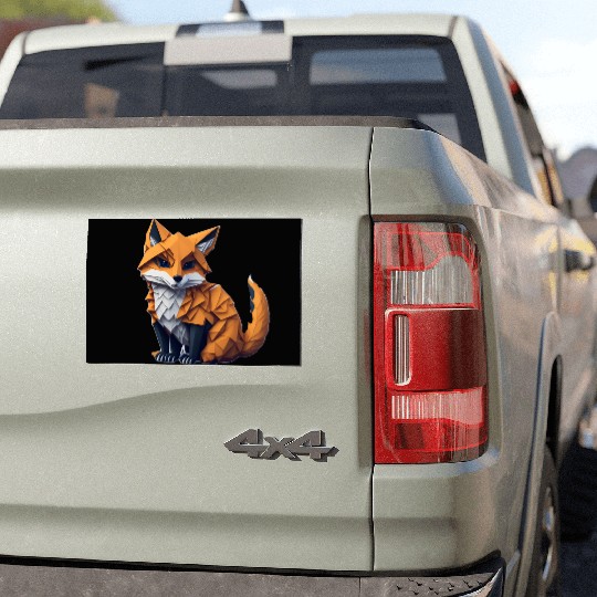 Tangram Fox Car Magnets