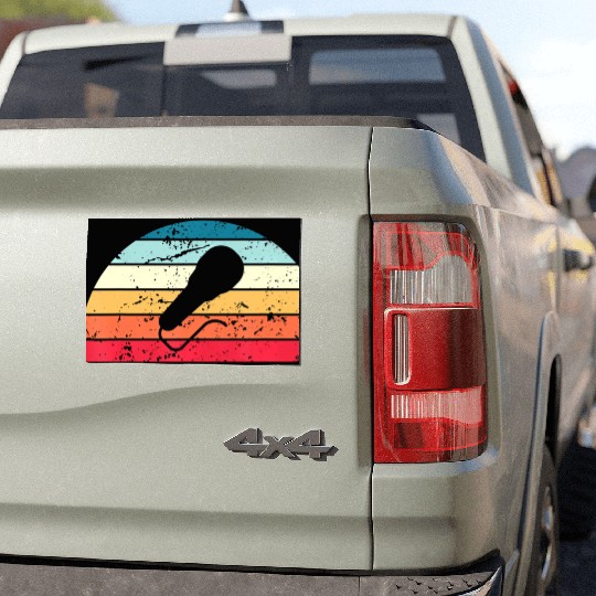 Karaoke Sunset distressed Sunrise Car Magnets