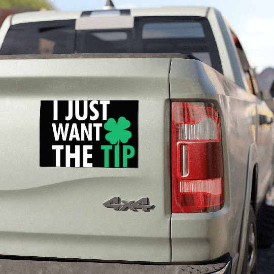 Bartender St Patric Day Just The Tip For Car Magnets