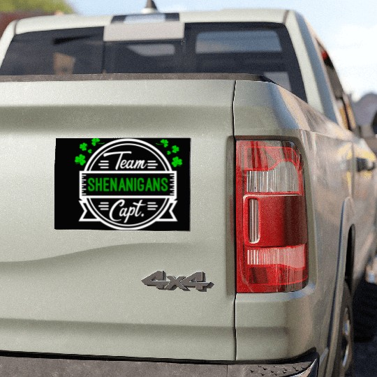 Shenanigans Team Captain Shamrocks St Patricks Day Car Magnets