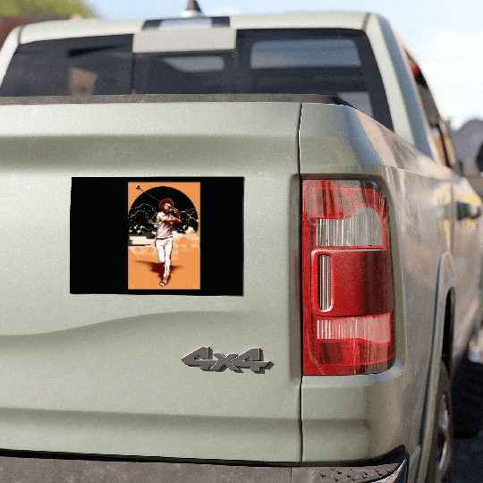 Golfer Afro Man Golf Player African American Car Magnets
