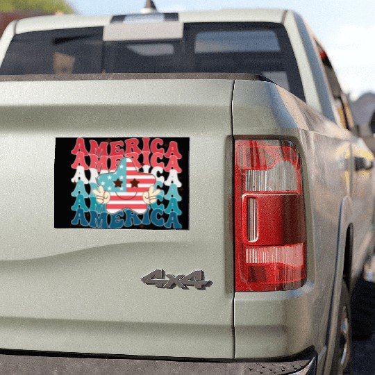 America Groovy, Independence Day Car Magnets