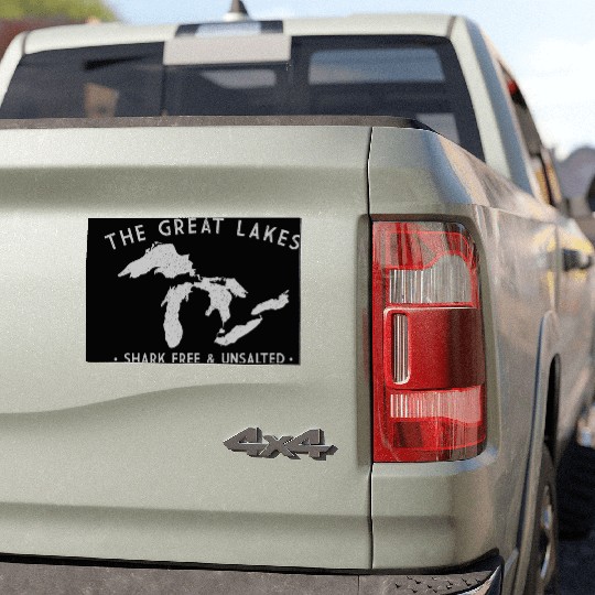 Great Lakes Shark Free And Unsalted Car Magnets