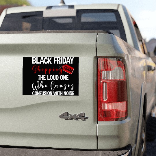Black Friday Shopping Team 2 Car Magnets