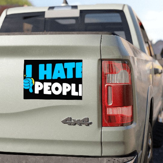 I Hate People Retro cool Car Magnets