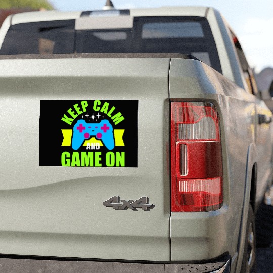 Keep Calm and Game On nostalgia Car Magnets