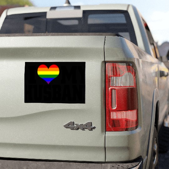 I Love My Husband Car Magnets