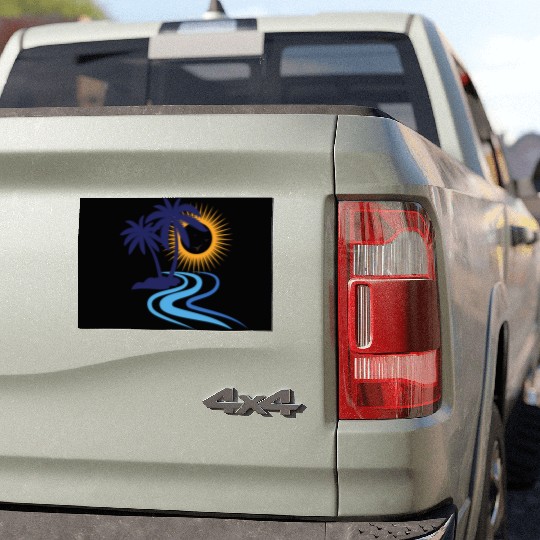 Summer - palm tree Car Magnets