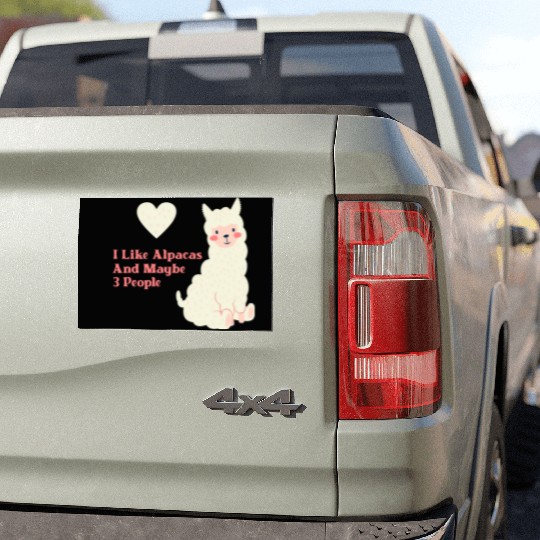 Alpaca Lover cute blue Car Magnets