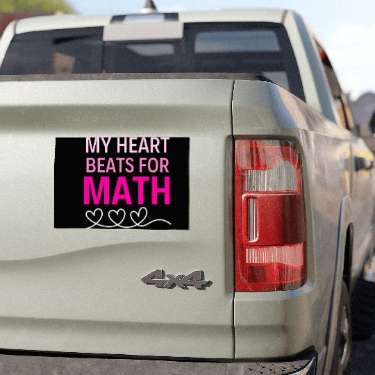 My Heart Beats For Math Valentine'S Day For Math T Car Magnets