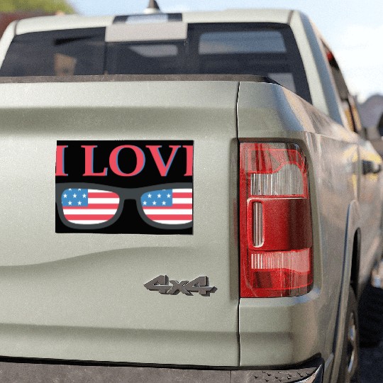 I Love America Car Magnets