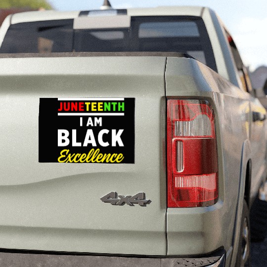 Juneteenth Excellence Black African American Flag Car Magnets