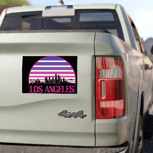 LOSANGELES CIRCLE striped Car Magnets