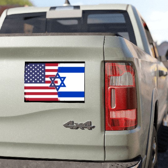 Israel Usa Flag Car Magnets