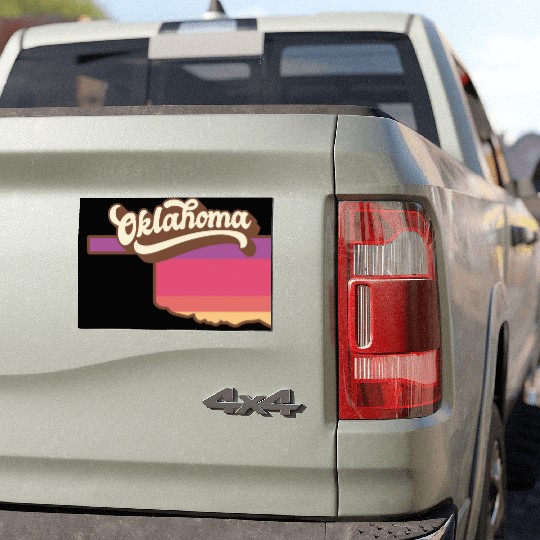 Oklahoma Retro USA Car Magnets