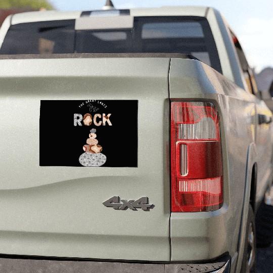 Great Lakes Rock Colored Rock Stack Petoskey Stone Car Magnets