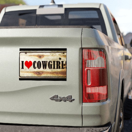 I love cowgirls Car Magnets
