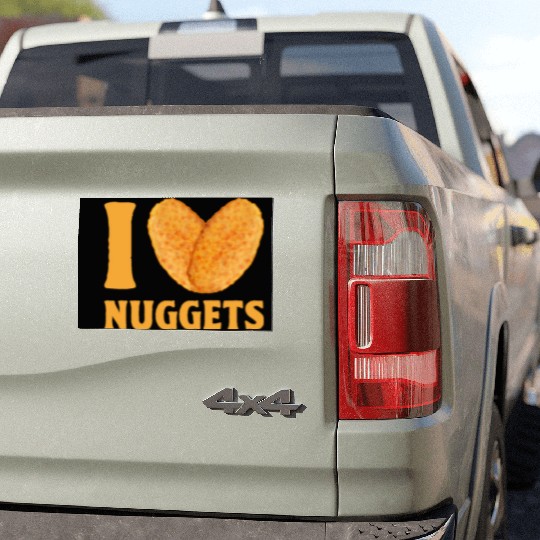 I Love Chicken Nuggets Car Magnets