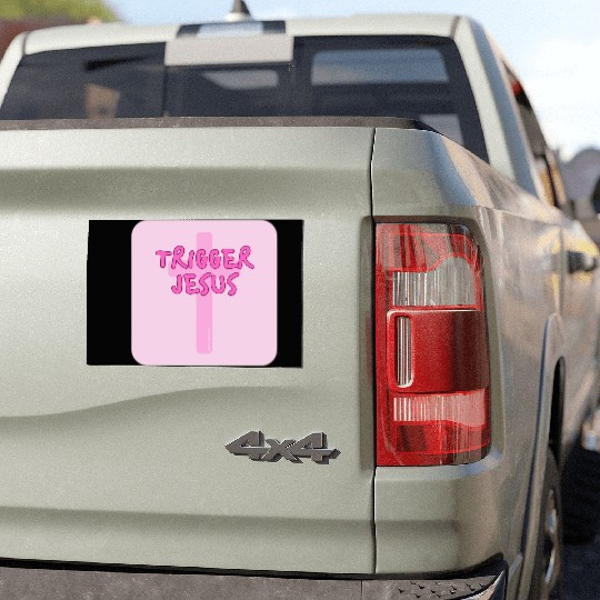 Trigger Jesus Affirmation By Abby Anime(c) Car Magnets