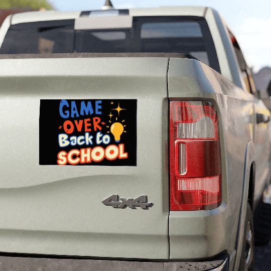 Game Over Back to School Car Magnets