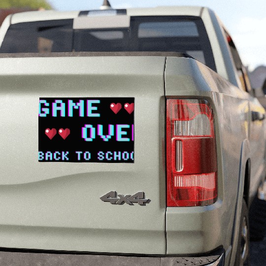 game over back to school Car Magnets