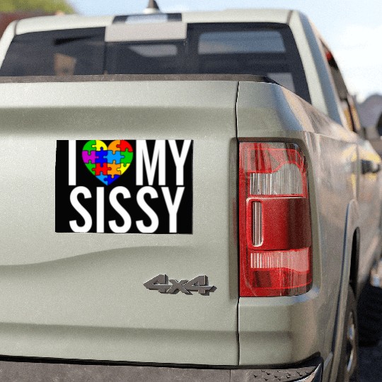I Love My Sissy Car Magnets