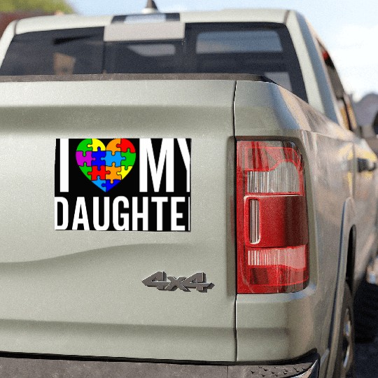 I Love My Daughter Car Magnets