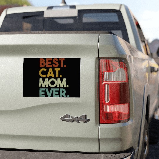 Best Cat Mom Ever Crazy Cat Lady Car Magnets
