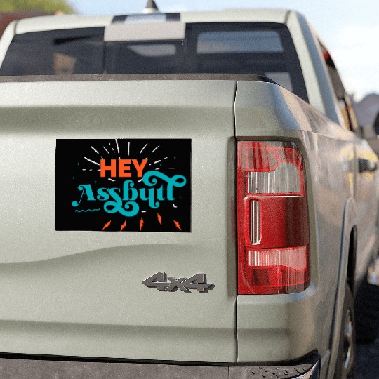 Supernatural Hey Assbutt Typography Car Magnets