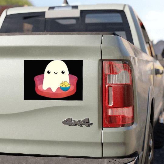 Couch Potato Ghost With Potato Chips Car Magnets